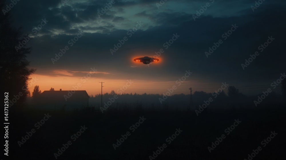 Fototapeta premium Dramatic Dark Sky with Radiant Sun Illuminating the Horizon Creating a Stunning Contrast of Light and Shadow in a Captivating Natural Scene