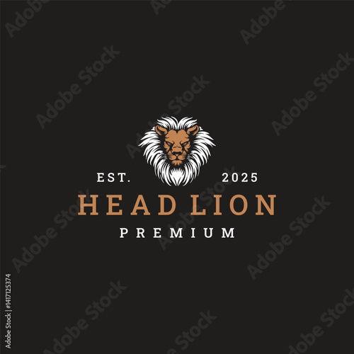 Head lion logo vector icon illustration