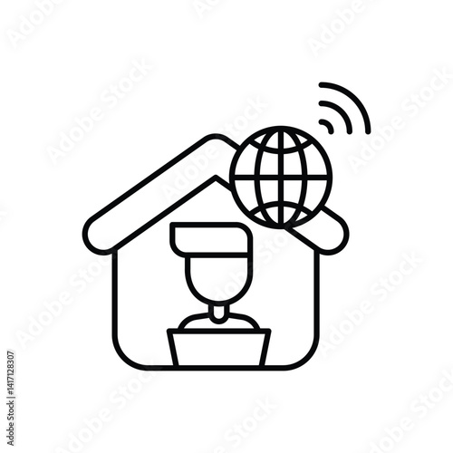 Remote Work Tools Icon vector stock illustration