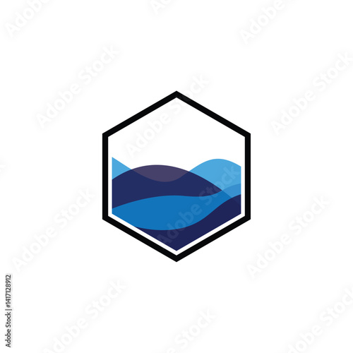 water logo vector icon illustration
