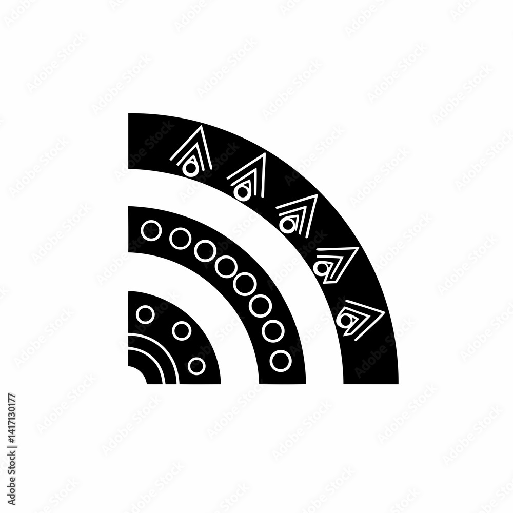 Obraz premium creative details Wi-Fi signal icon Vector Illustration