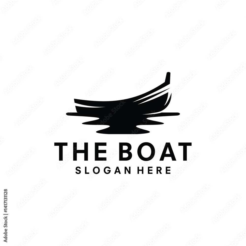 Fototapeta premium vintage logo ship vector template illustration