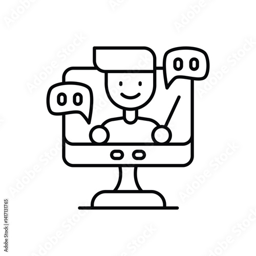 Webinars Icon vector stock illustration
