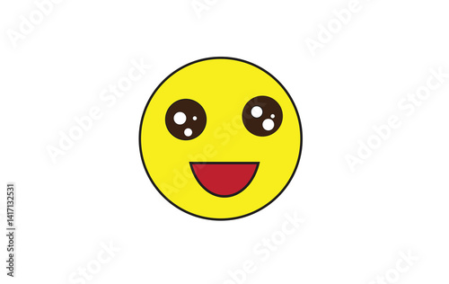 A warm, friendly face with a gentle smile and blushing cheeks, often used to express happiness, positivity, or affection.