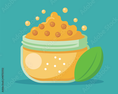 Homemade Natural Skincare. Face Mask or Body Scrub in a Jar
