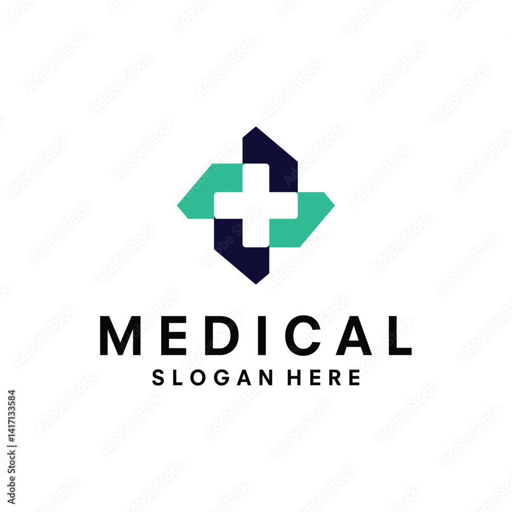 Obraz premium medical logo design template illustration vector