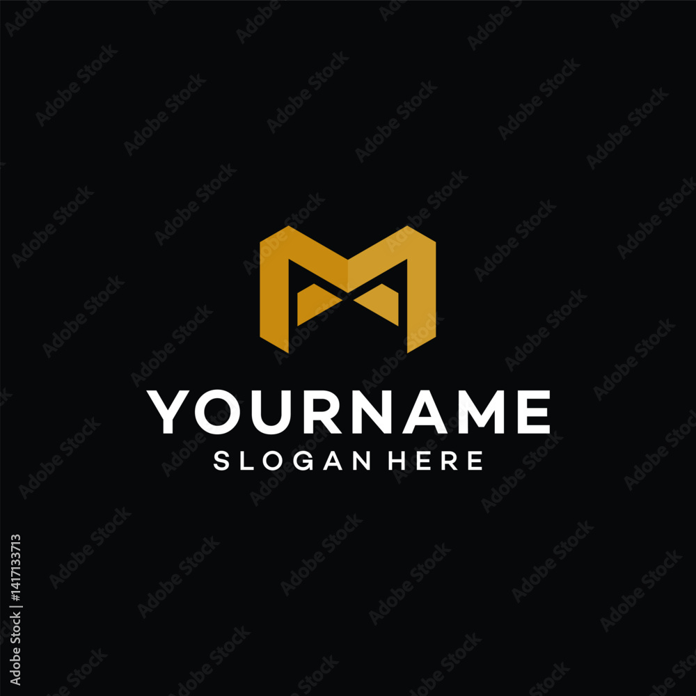 Fototapeta premium M letter logo vector template illustration