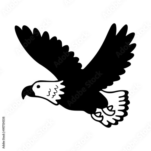 flying bird of prey vector