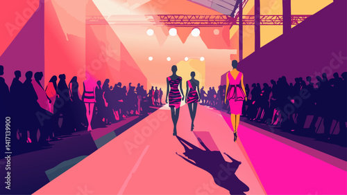 Runway Show with Models in Couture