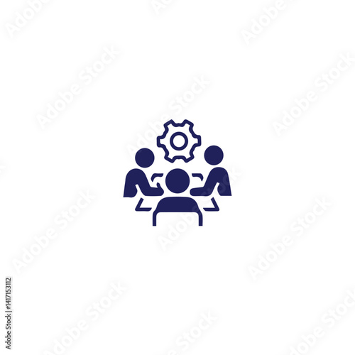 icon of brainstorming and teamwork 