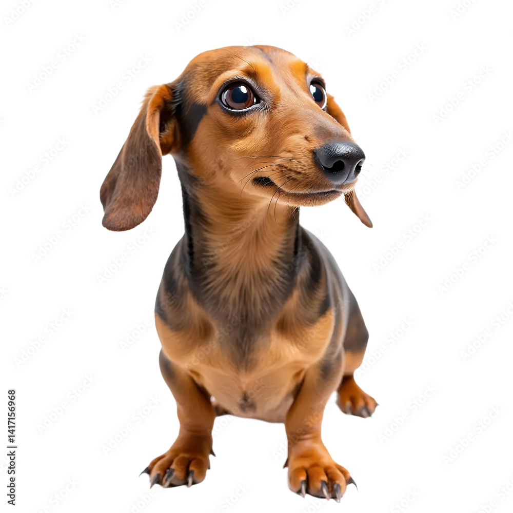 Cute Dachshund Puppy Dog Sitting Isolated For Pet Ads, Blog Cute Dachshund Puppy Dog Sitting Isolated For Pet Ads, Blog