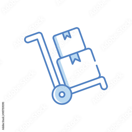 Hand Truck Vector icon