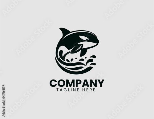 Orca Killer Whale Vector Logo Design