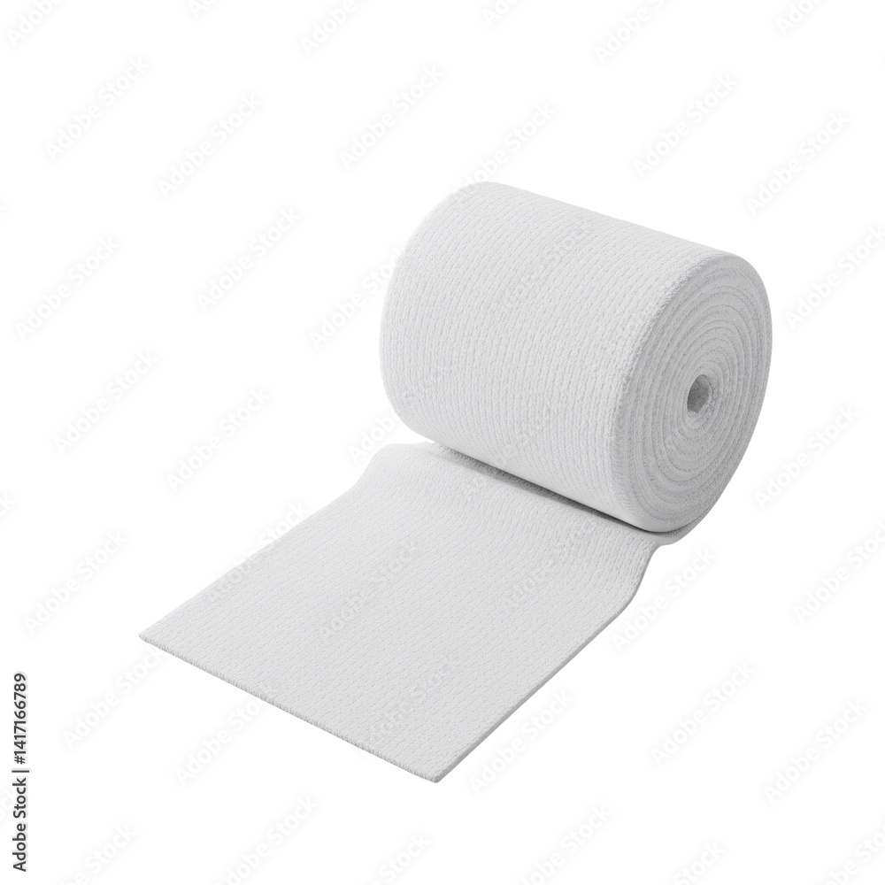 Fototapeta premium High-Resolution Image of a Roll of White Fabric or Material