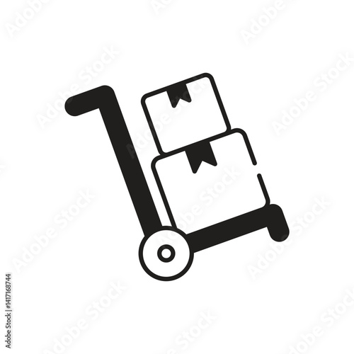 Hand Truck Vector icon