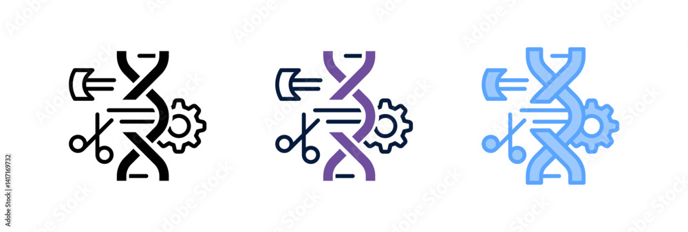 Fototapeta premium Gene Editing Icon