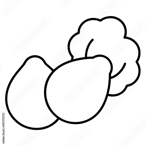 vector illustration of a sketch of an apple