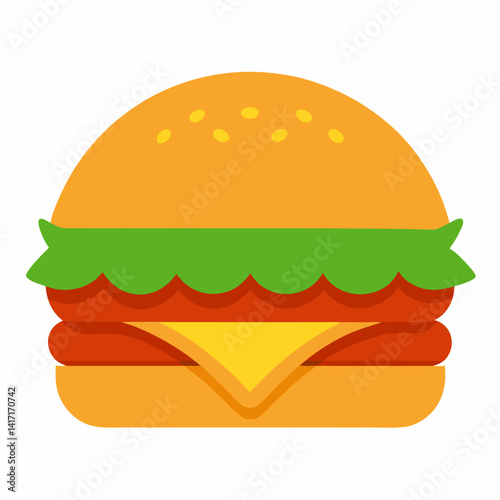 hamburger isolated on white background
