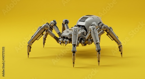 Robotic spider robot spider mechanical spider robot insect arachnid robot tech futuristic design concept