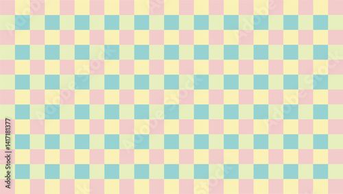 Gingham pastel backgrounds in wallpaper designs bring a touch of classic charm and elegance to your interiors.