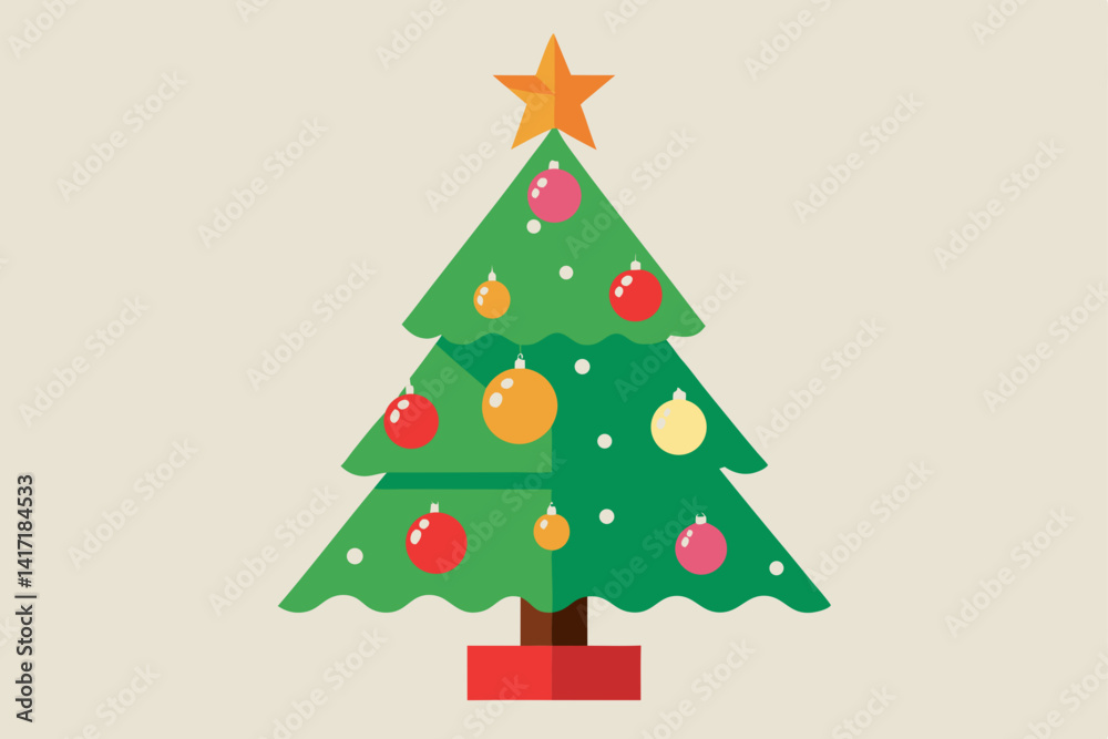 christmas tree vector illustration christmas tree vector illustration