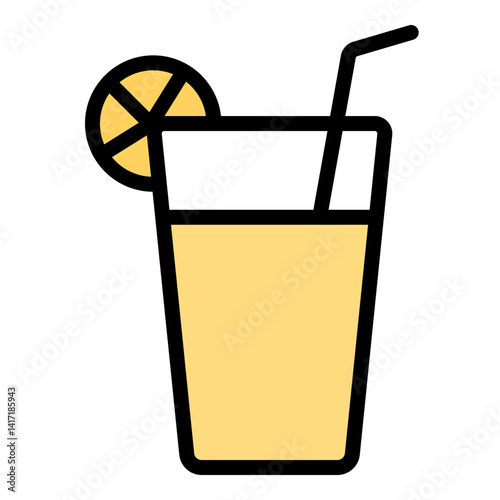 glass of lemonade icon vector illustration.