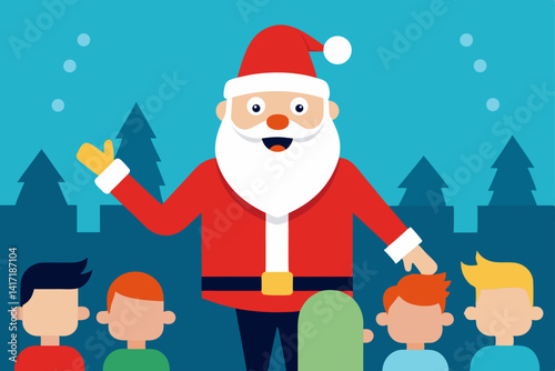 santa claus and snowman
