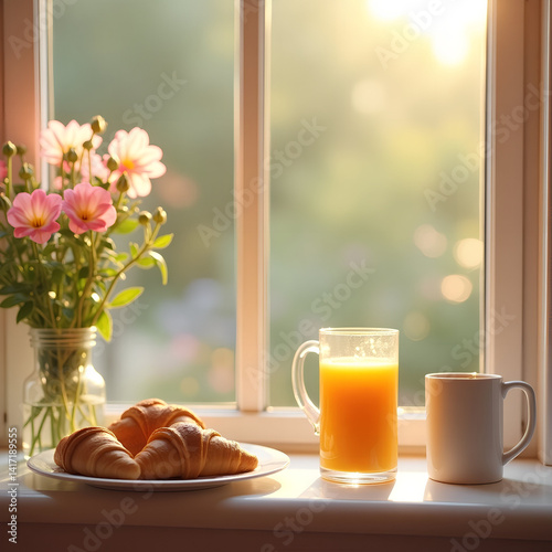 Frisches Frühstück am Fenster – Genuss & Licht