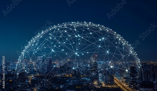 Global city network at night