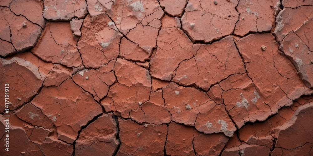 Cracked Red Surface Texture Cracked Red Surface Texture