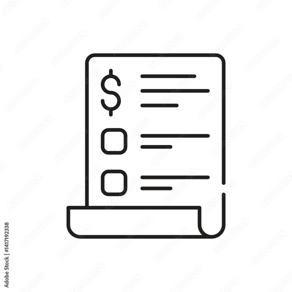 Receipt Vector icon Receipt Vector icon