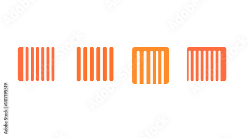 Abstract Orange Vertical Line Pattern Background