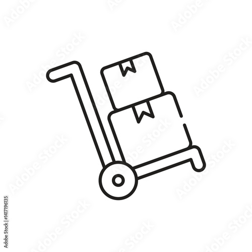 Hand Truck Vector icon