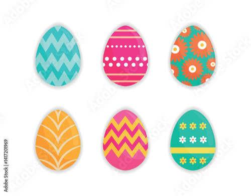 Colorful Spring Floral Easter Eggs