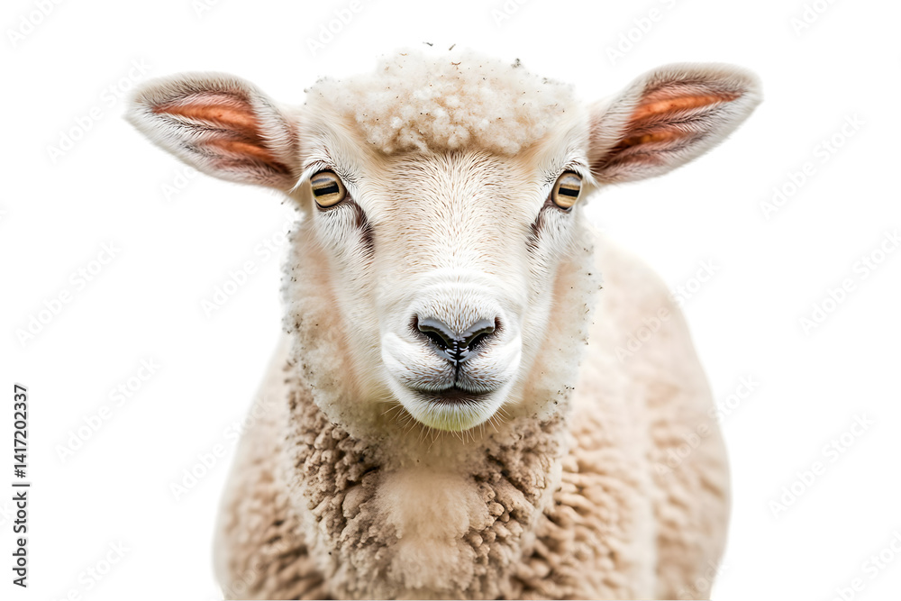 close up of a sheep isolated on transparent background close up of a sheep isolated on transparent background