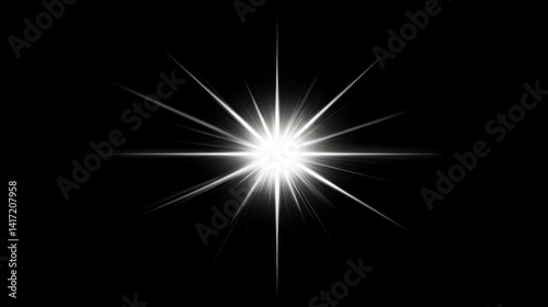 Wallpaper Mural Bright white starburst on black background. Torontodigital.ca