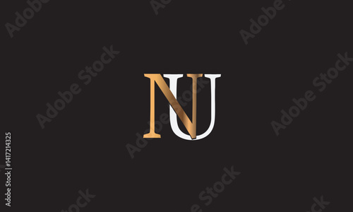 NU, UN , U , N , Abstract Letters Logo Monogram