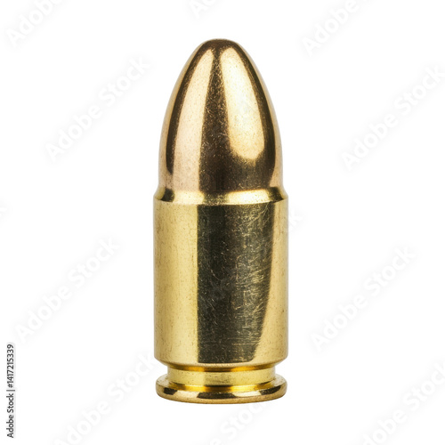 Wallpaper Mural Single brass bullet isolated on PNG transparent background, cut out Torontodigital.ca