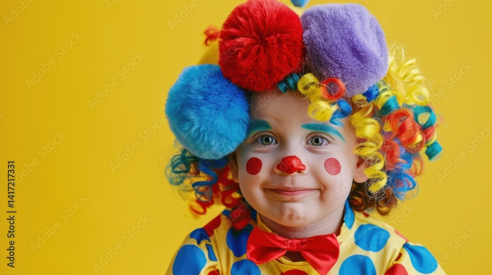 The playful clown child The playful clown child