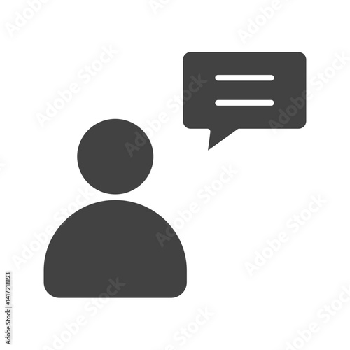 Opinion icon vector image. Suitable for mobile apps, web apps and print media.