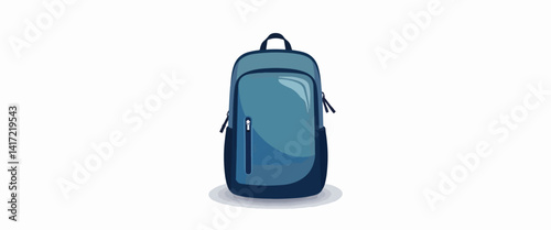 Modern minimalist backpack design in muted blue, stylish utility