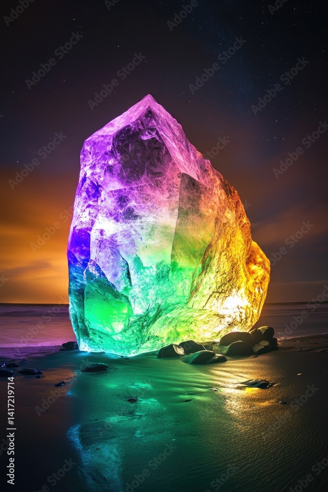 Obraz premium Colorful aurora landscape