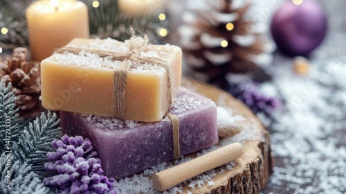 Serene Spa Retreat: Luxurious Wooden Aromatherapy and Relaxation Essentials with Christmas Elegance
