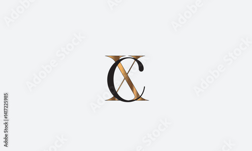 XC, CX , X , C, Abstract Letters Logo Monogram