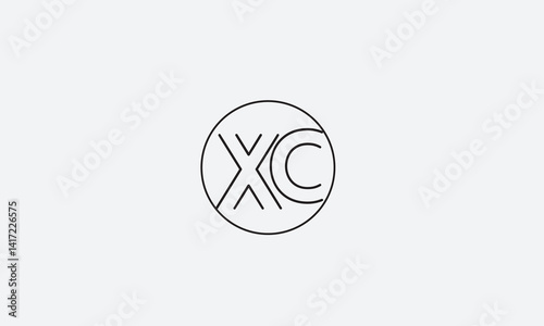 XC, CX , X , C, Abstract Letters Logo Monogram	