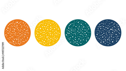 Wallpaper Mural Abstract Colorful Circles Pattern with Speckled Texture Torontodigital.ca