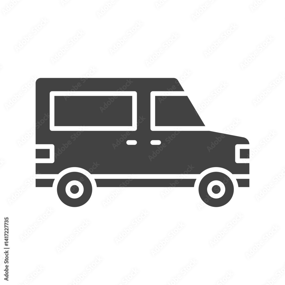 Fototapeta premium Van icon vector image. Suitable for mobile apps, web apps and print media.