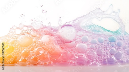 Rainbow Foam Bubbles Splash.