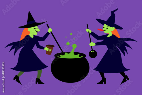 witch with a broom