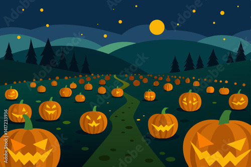 halloween background with pumpkin